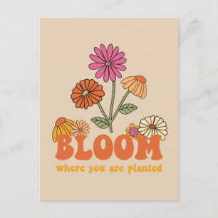 Carte Postale Fleurir là où vous êtes planté