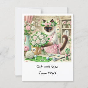 Carte Postale Fleuriste de golf REMETTEZ-VOUS BIENTOÎT pour les