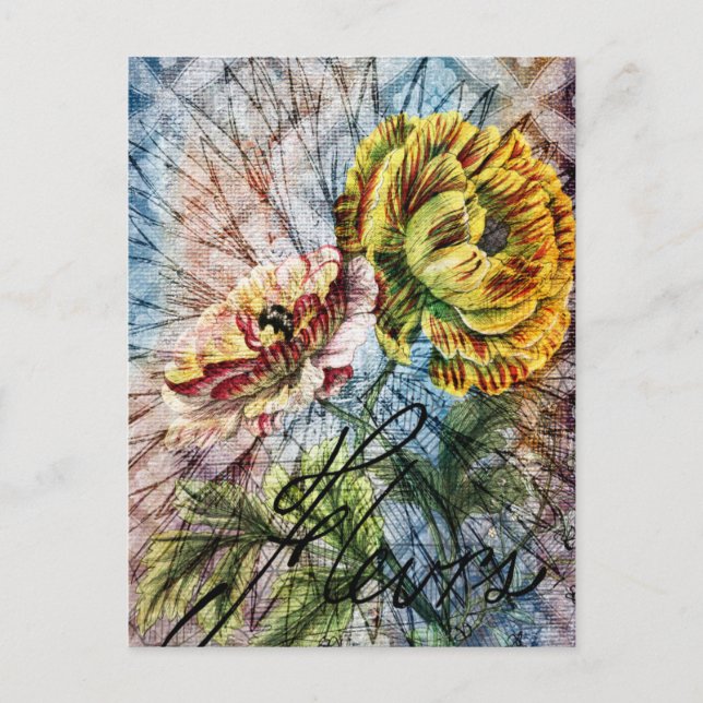 Carte Postale Fleurs (Devant)