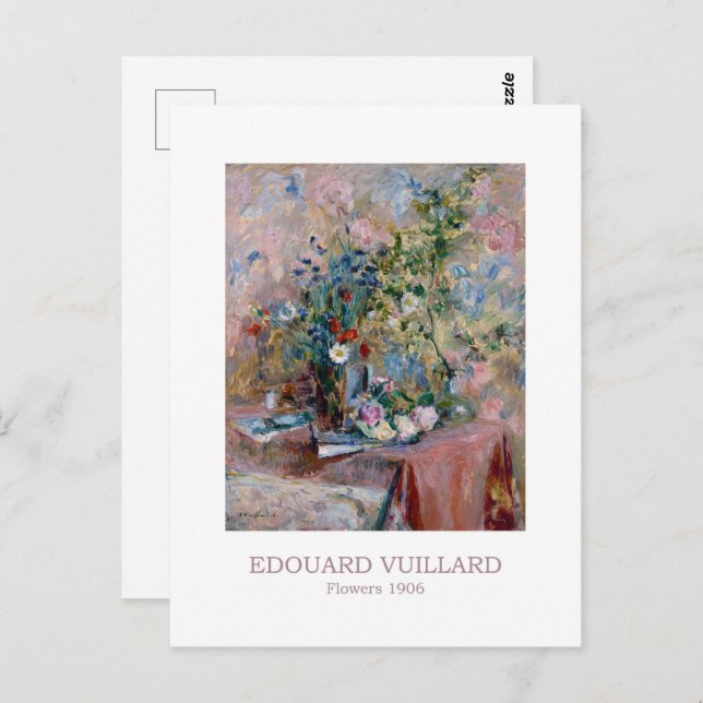 Carte Postale Fleurs 1906 par Edouard Vuillard (Devant / Derrière)