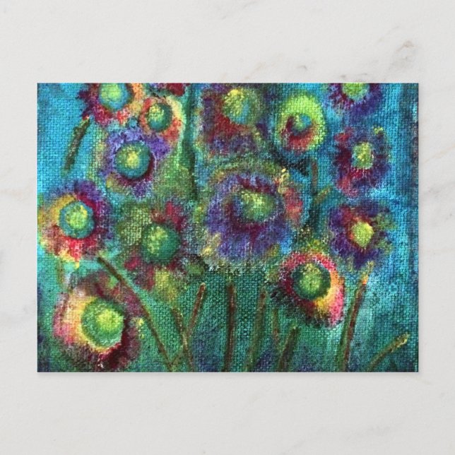 Carte Postale Fleurs abstraites (Devant)