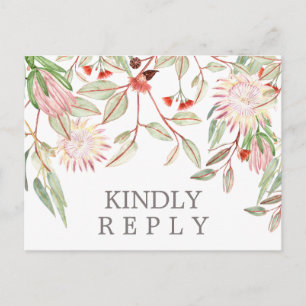 Carte Postale Fleurs australiennes Mariage rustique correspondan