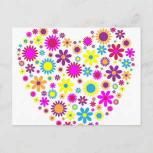 Carte Postale Fleurs Bienheureuses
