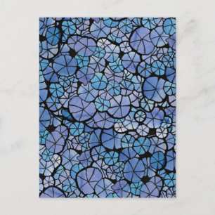 Carte Postale Fleurs bleues de la Gloire du matin Jardin de fleu