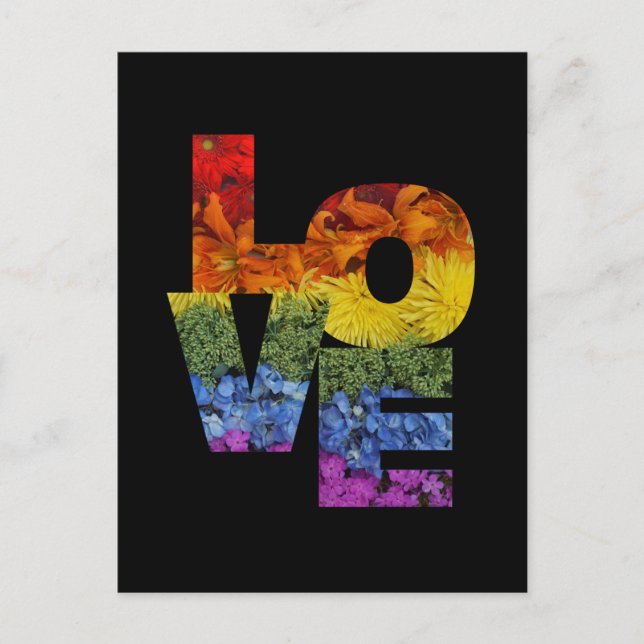 Carte Postale Fleurs d'AMOUR (Devant)