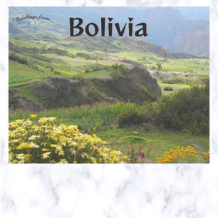 Carte Postale Fleurs dans la vallée de Bloom des âmes Bolivie