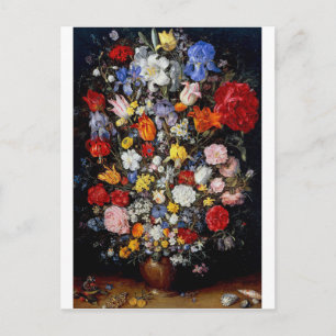 Carte Postale Fleurs dans le bateau en bois, Jan Brueghel l'Anci
