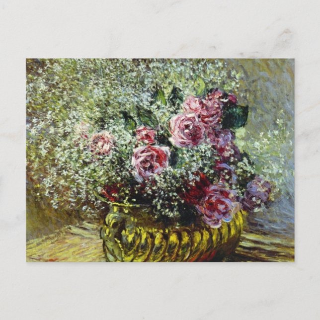 Carte Postale Fleurs dans un pot - Claude Monet (Devant)