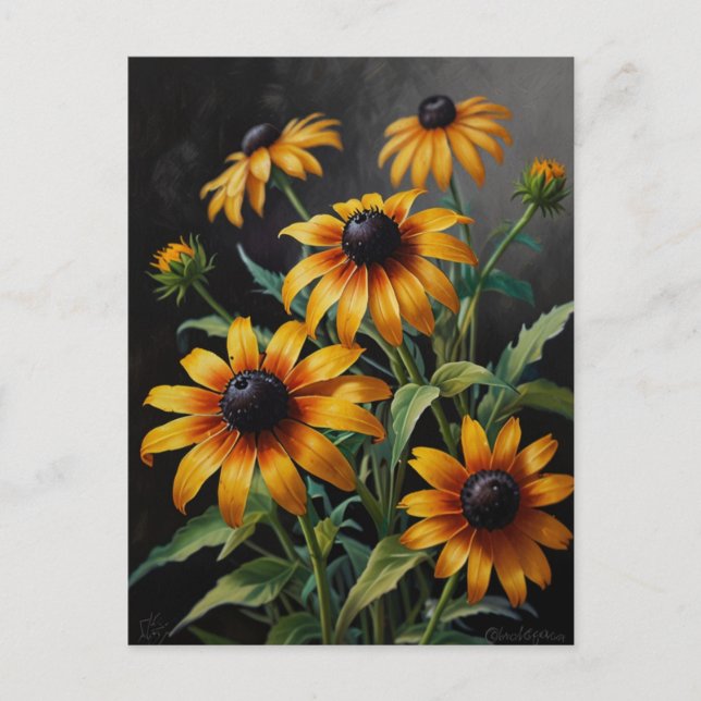 Carte Postale Fleurs d'Aster (Devant)