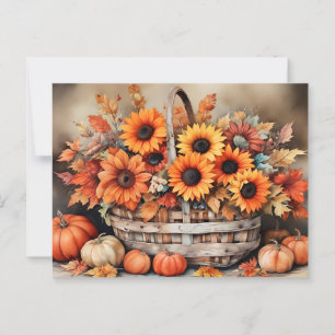 Carte Postale Fleurs d'automne, couleurs d'automne,