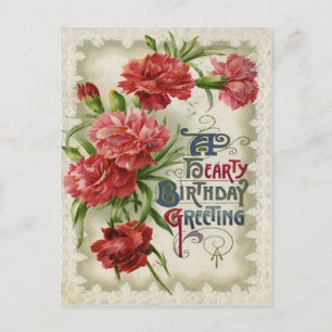 Carte Postale Fleurs de Bégonia Rouge