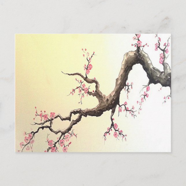Carte Postale Fleurs de cerisier japonaises (Devant)