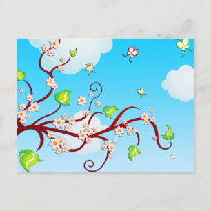 Carte Postale Fleurs de cerisiers