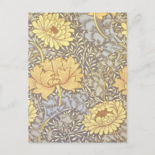 Carte Postale Fleurs de chrysanthème de William Morris