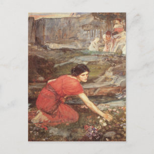Carte Postale Fleurs de cueillette par le ruisseau - Waterhouse