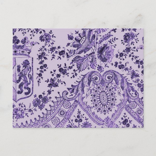 Carte Postale Fleurs de dentelle violette (Devant)