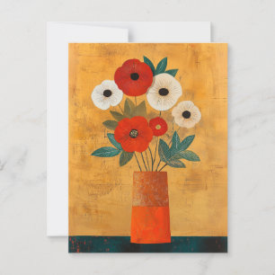 Carte Postale Fleurs de fantaisie minimaliste N°081