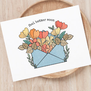 Carte Postale Fleurs de Guérison Illustrées