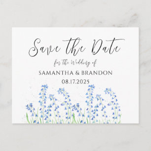 Carte Postale Fleurs de jacinthes Fleurs Bleu Floral Mariage de