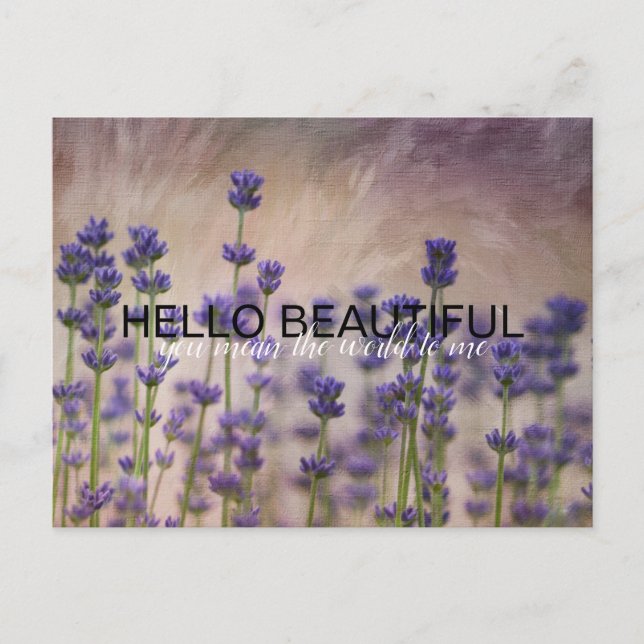 Carte Postale Fleurs de lavande personnalisées (Devant)