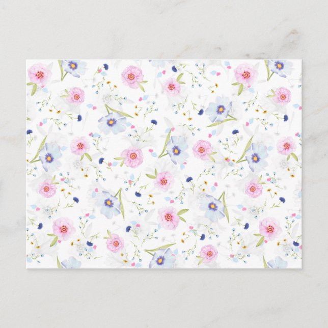 carte postale fleurs de printemps (Devant)