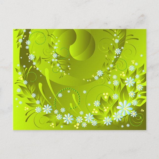 Carte Postale fleurs de printemps (Devant)