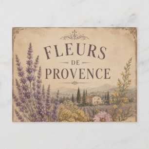 carte postale fleurs de provence