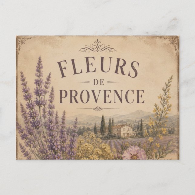 carte postale fleurs de provence (Devant)