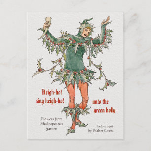 Carte Postale Fleurs de Shakespeare Holly Walter Crane CC0968