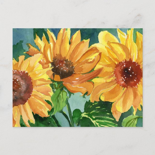 Carte Postale Fleurs de soleil (Devant)
