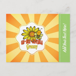 Carte Postale Fleurs de soleil et abeilles Granny incroyables