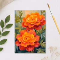 Fleurs de Souci Orange Botanique Aquarelle