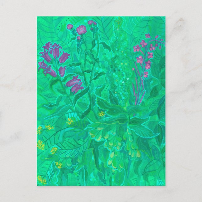 Carte Postale Fleurs d'été Fleurs sauvages du Nord Art Floral (Devant)