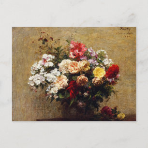 Carte Postale Fleurs d'été vintages par Henri Fantin-Latour