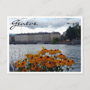 Carte Postale fleurs du lac geneva