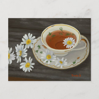 Carte Postale Fleurs du temps du thé