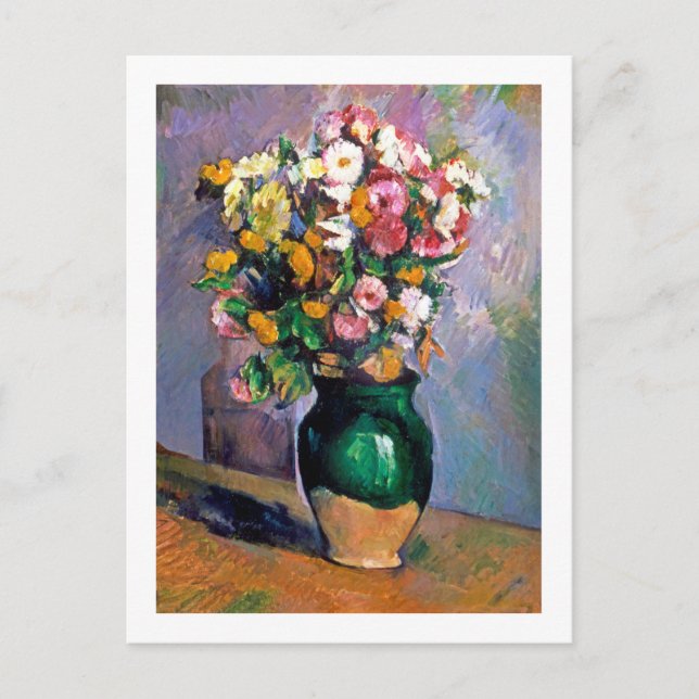 Carte Postale Fleurs en Vase, Cézanne (Devant)