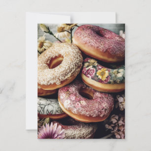 Carte Postale Fleurs et beignets