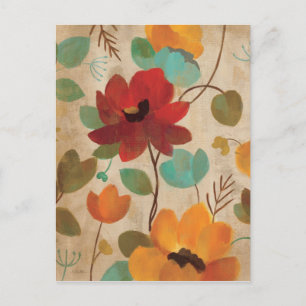 Carte Postale Fleurs et bourgeons colorés