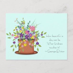 Carte postale Fleurs et gentillesse
