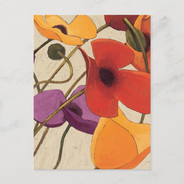 Carte Postale Fleurs et tiges de printemps (Devant)