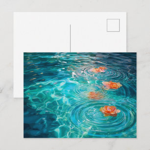 Carte Postale Fleurs flottant sur l'eau