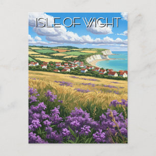 Carte Postale Fleurs Isle of Wight England Voyage