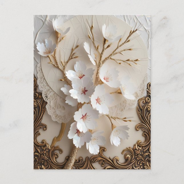 Carte Postale Fleurs japonaises de cerises (Devant)