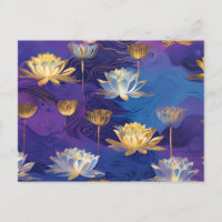 carte postale fleurs lotus