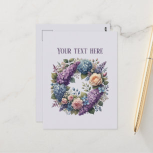 Carte Postale Fleurs mixtes mignonnes personnalisables