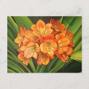 Carte Postale Fleurs oranges
