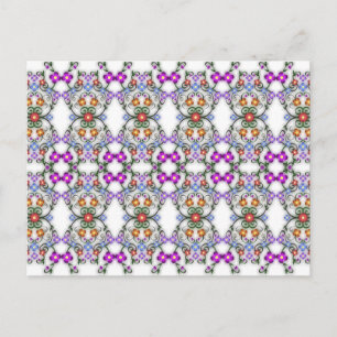 carte postale fleurs ornementales