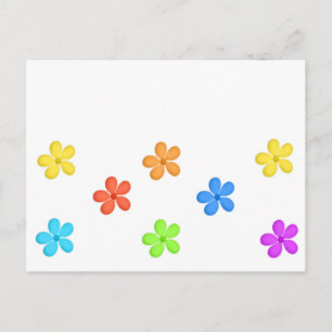 Carte Postale Fleurs peintes