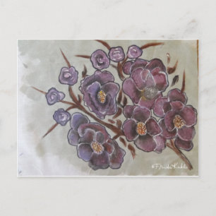 Carte Postale Fleurs peintes Frida Kahlo